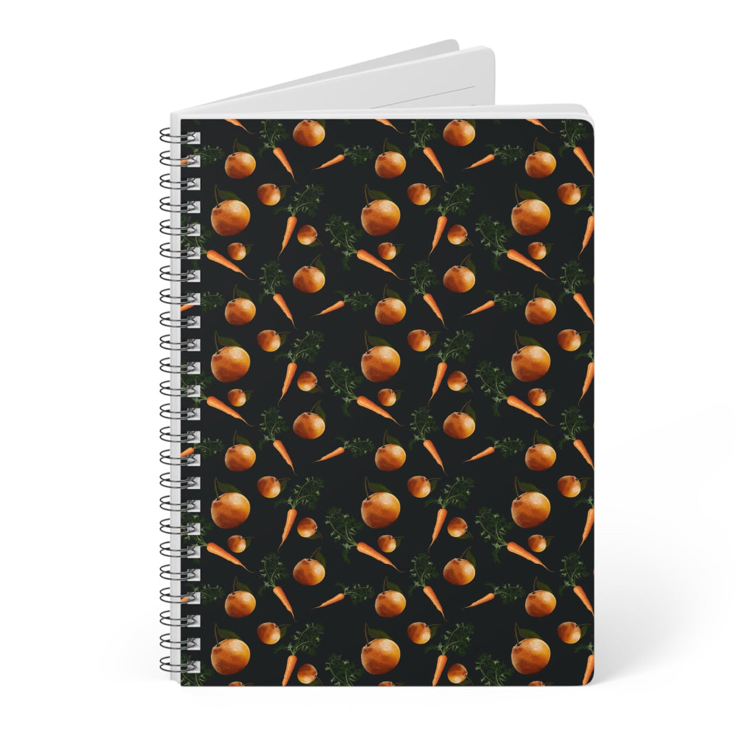 Carrot and Orange Spiral Notebook