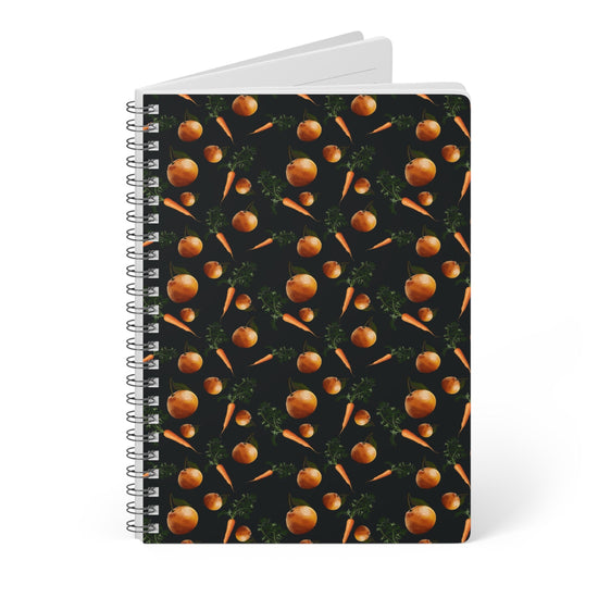 Carrot and Orange Spiral Notebook
