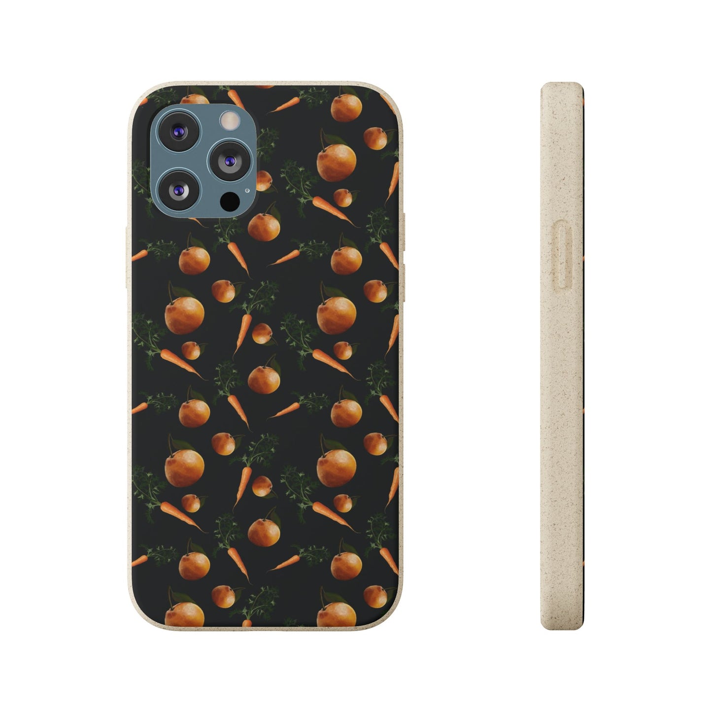 Biodegradable Orange and Carrot Pattern Phone Case