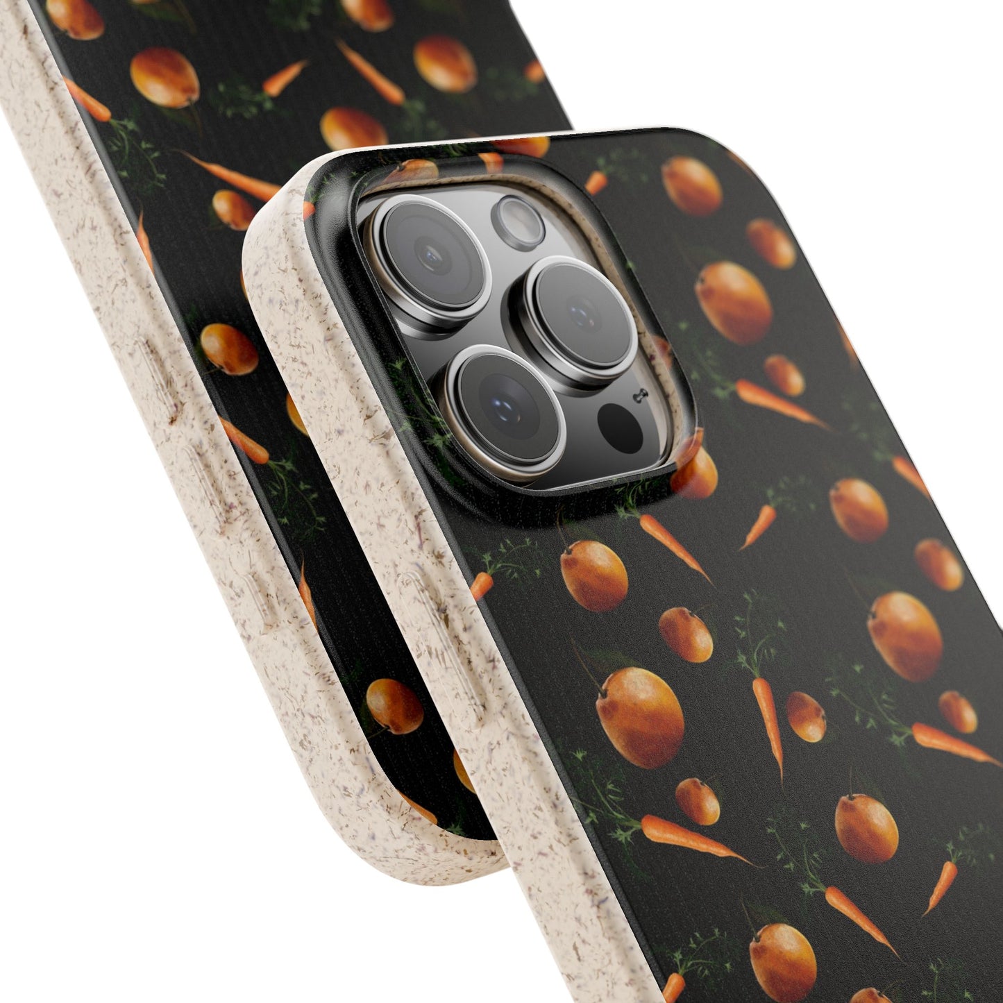 Biodegradable Orange and Carrot Pattern Phone Case