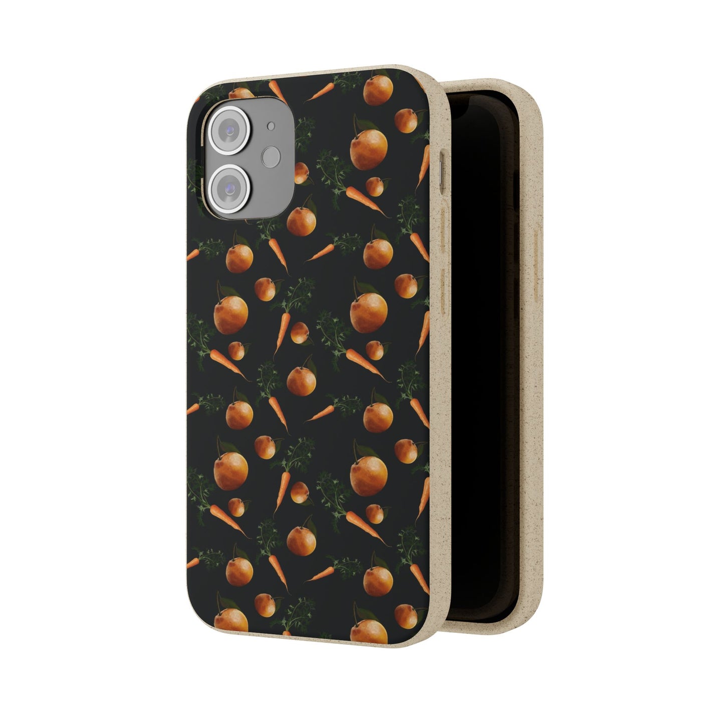 Biodegradable Orange and Carrot Pattern Phone Case
