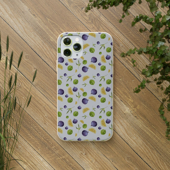 Biodegradable Citrus, Mediterranean Fig Pattern Phone Case