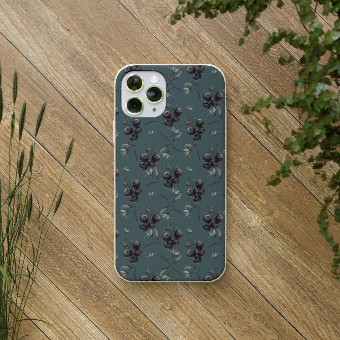 Purple Tomato Pattern Biodegradable Phone Case