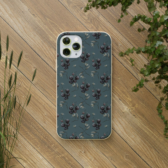 Purple Tomato Pattern Biodegradable Phone Case