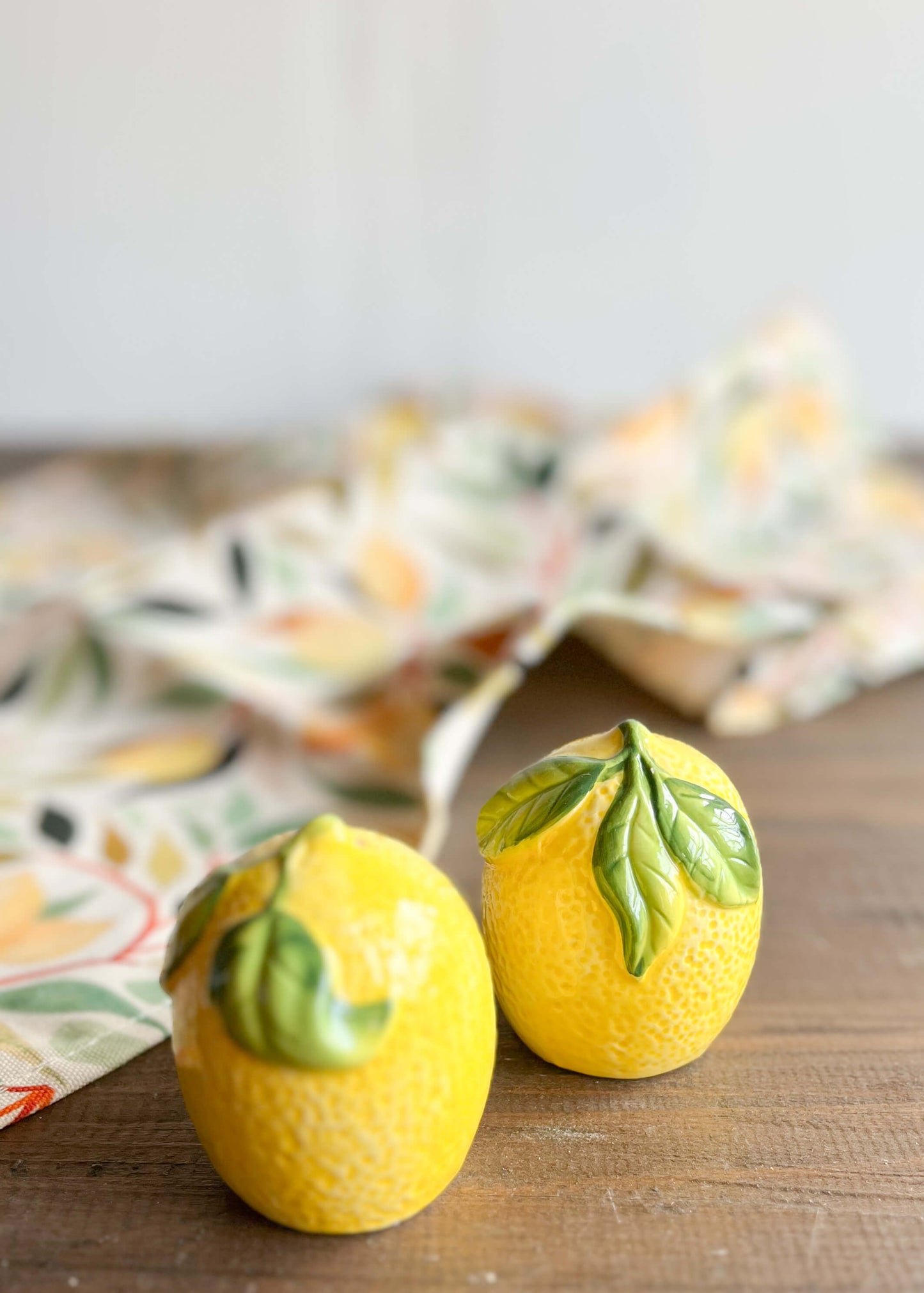 Lemon style salt and pepper shakers