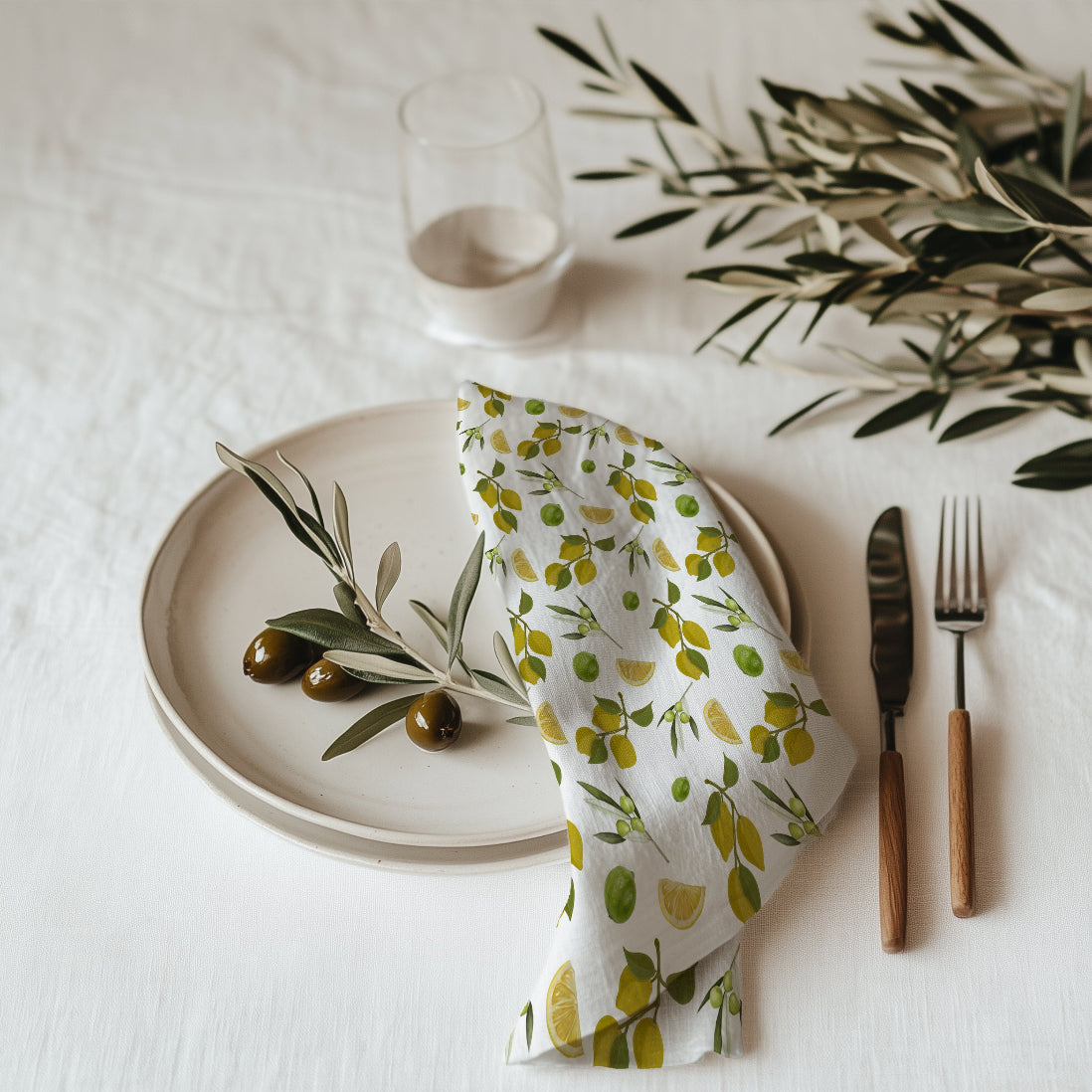 Lemon, Lime and Olive Napkin Set