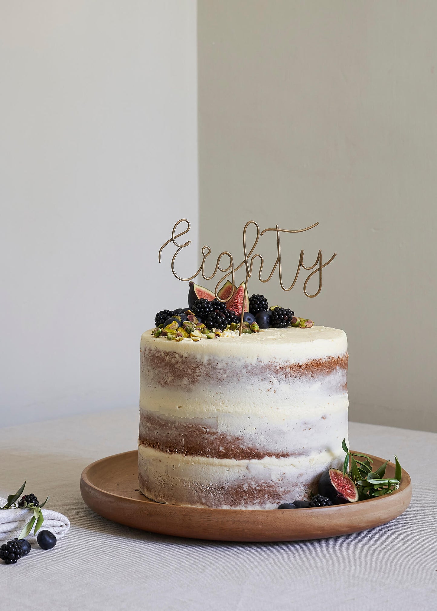 wire eighty cake topper by the letter loft